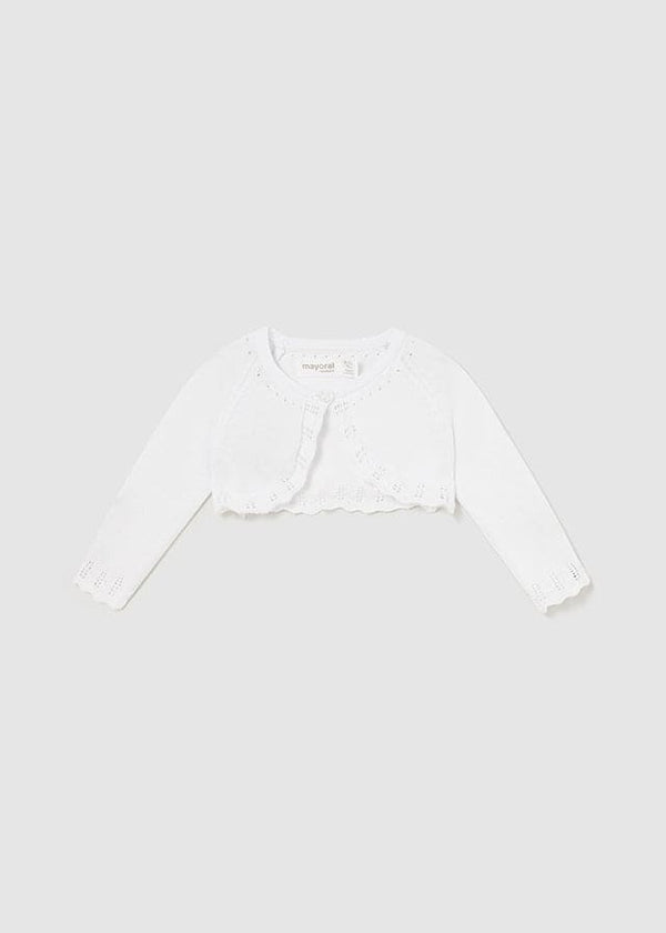 Mayoral Baby Girls White Cardigan - 318