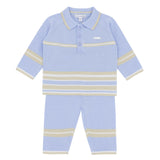 Blues Baby Boys Blue & Beige Knitted Blanket - Shawl - BB2131