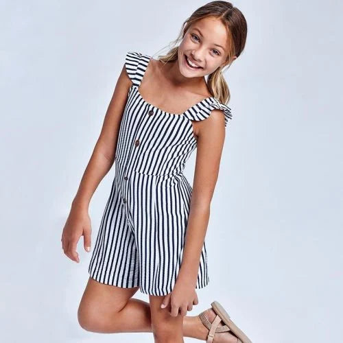 Mayoral Girls Stripe Playsuit 6818
