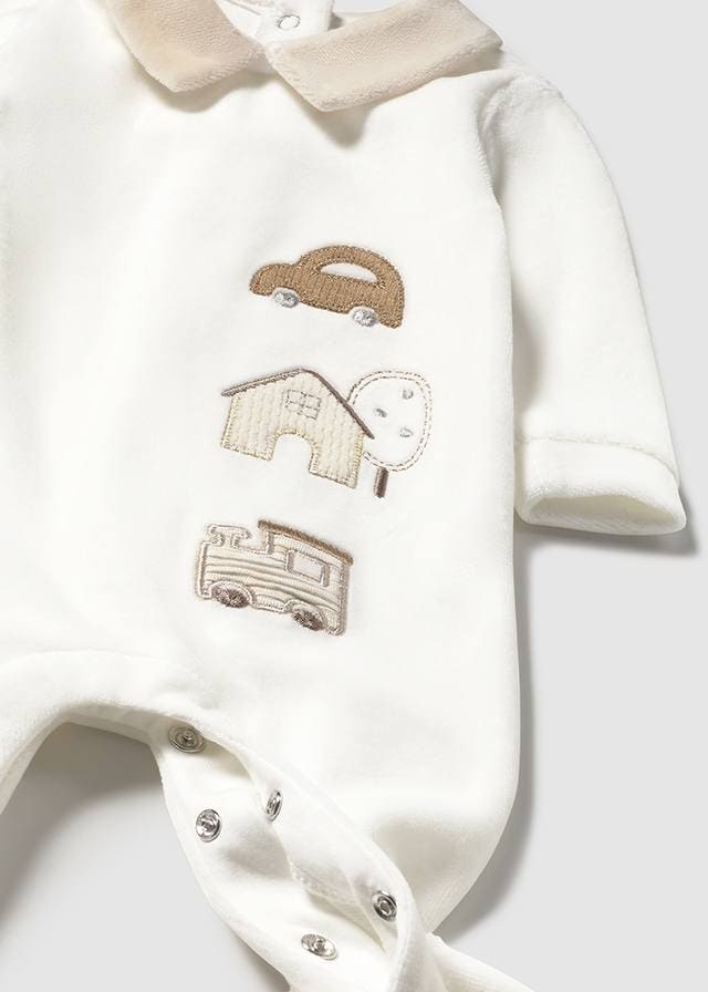 Mayoral Baby Boys Velour Sleepsuit 2716