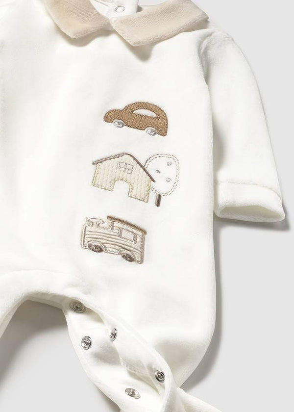 Mayoral Baby Boys Velour Sleepsuit 2716