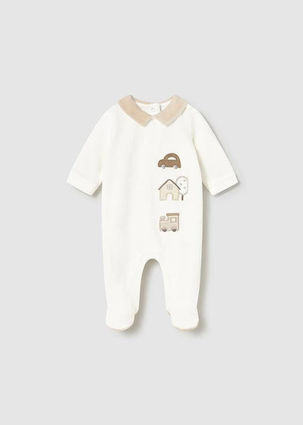 Mayoral Baby Boys Velour Sleepsuit 2716