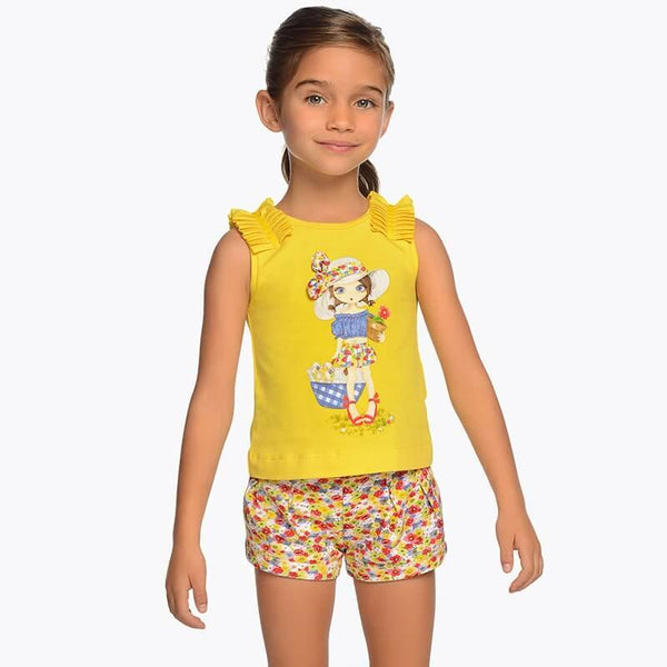 Mayoral Girls Floral Short Set 3222