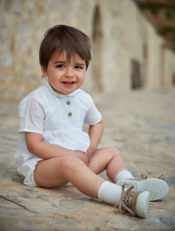 Rapife Boys Ivory Romper - 5276