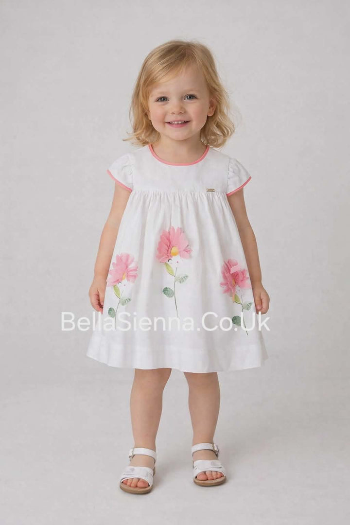 Mayoral White & Pink Dress - 1907 - Summer