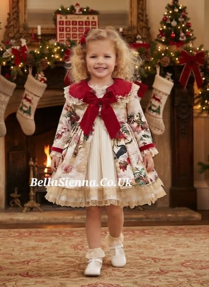 La Marquesita Real Shirley Christmas Dress And Coat - Puffball - LMR