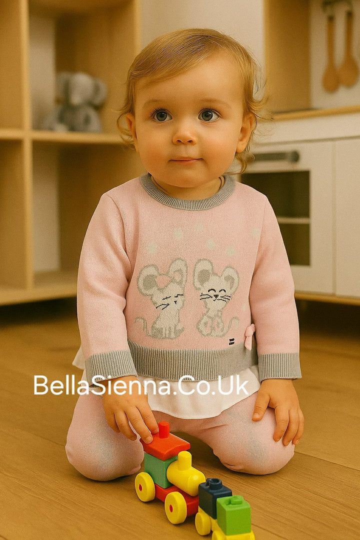 Mayoral Baby Girls Woven Leggings & Top Set - Pink - 2720