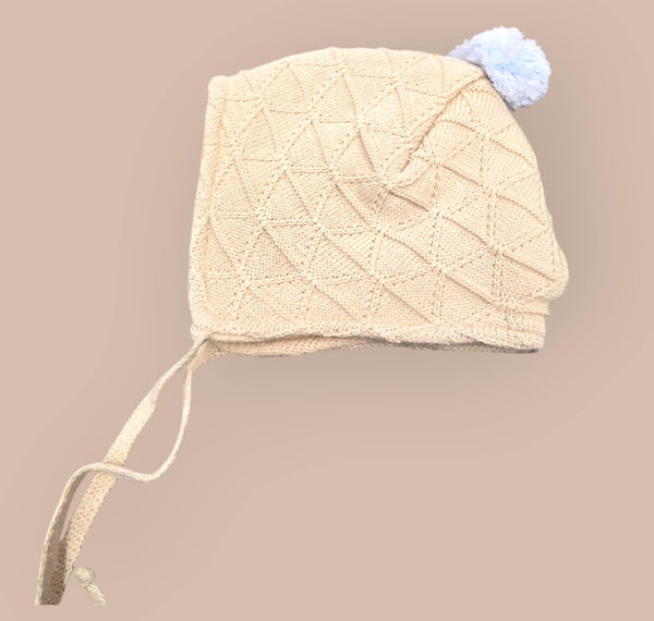Pretty Originals Newborn Babies Single  Pom Pom  Hat