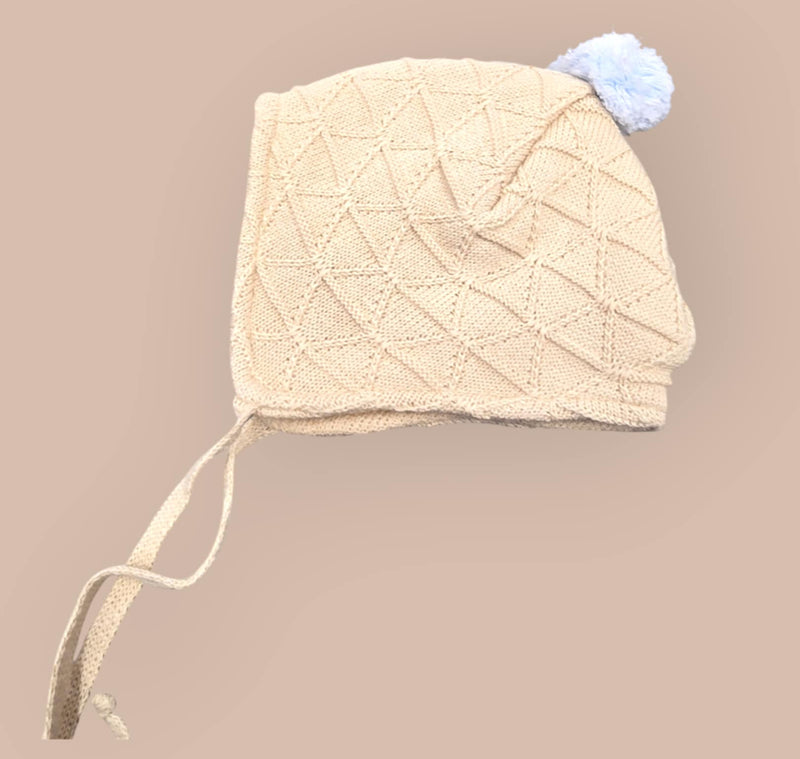Pretty Originals Newborn Babies Single  Pom Pom  Hat