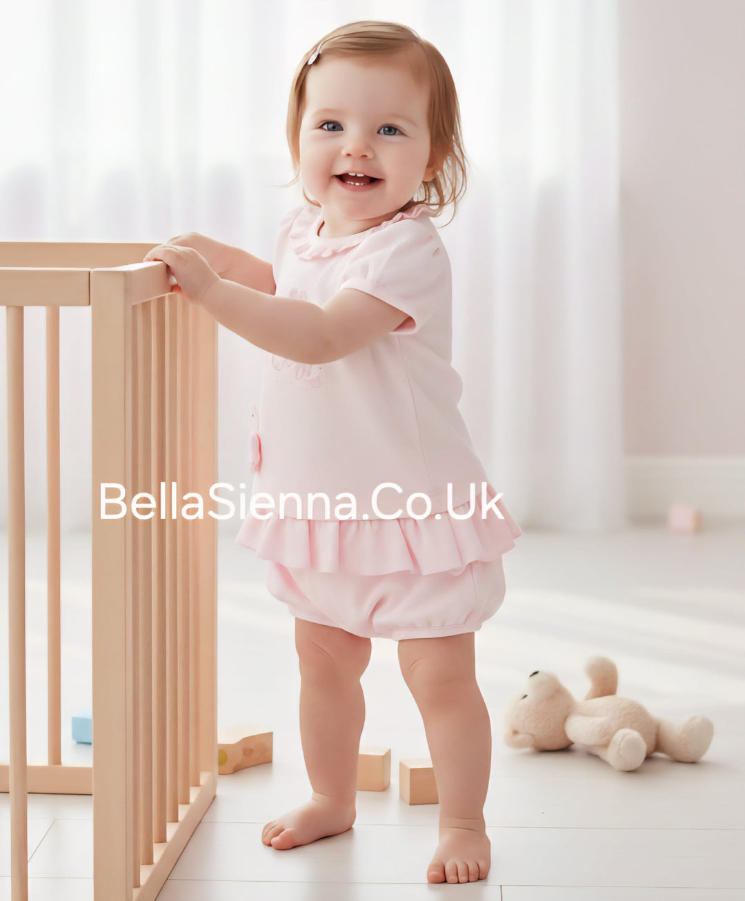 Mintini Pink Ballerina Slippers Top & Bloomer Shorts - MB5727