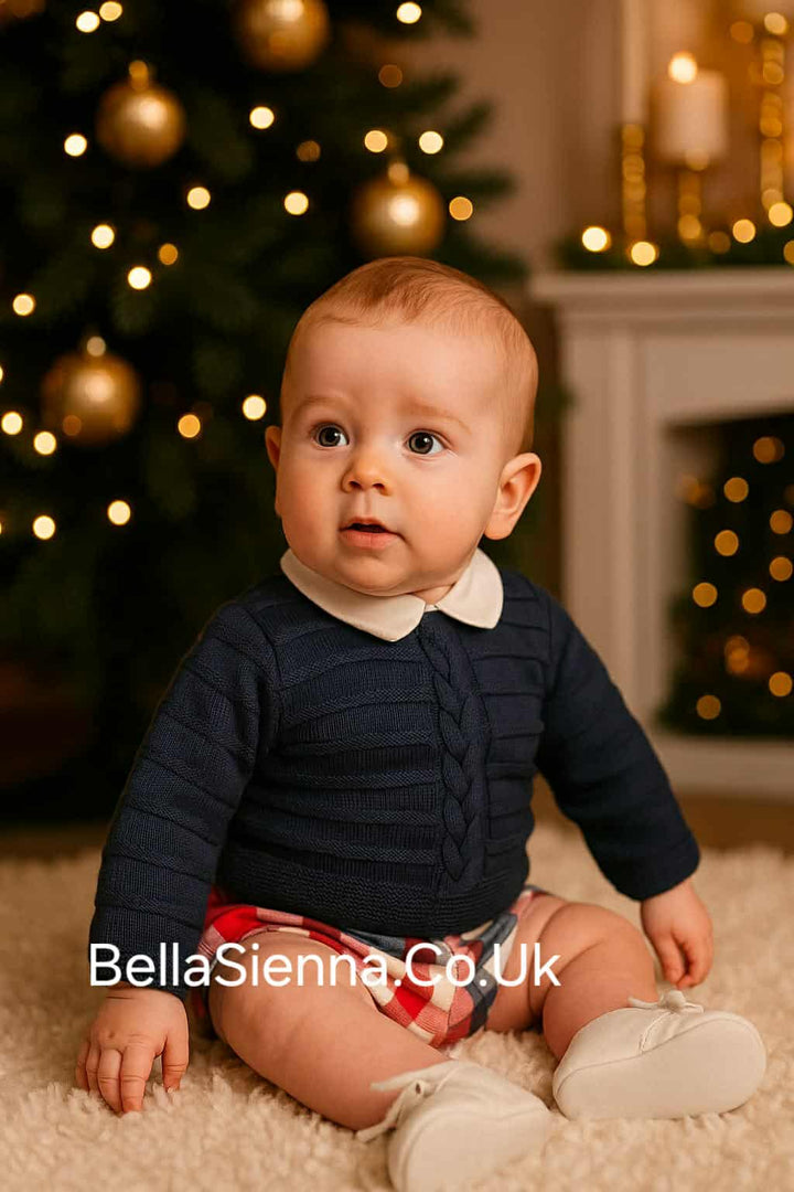 Alber *Baby Boys Winter Knitted Jumper Short Set