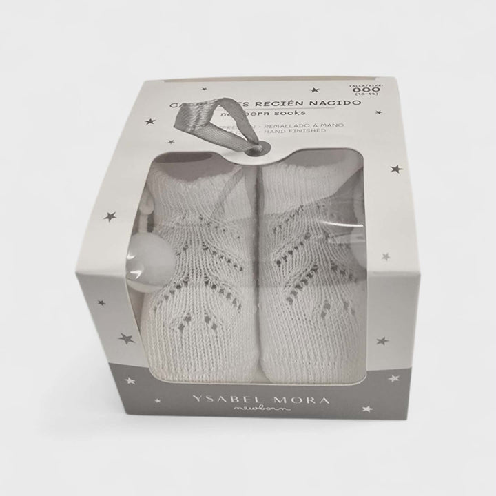 Ysabel fine Unisex Openwork Babies Newborn Pom Pom Summer Ancle Socks