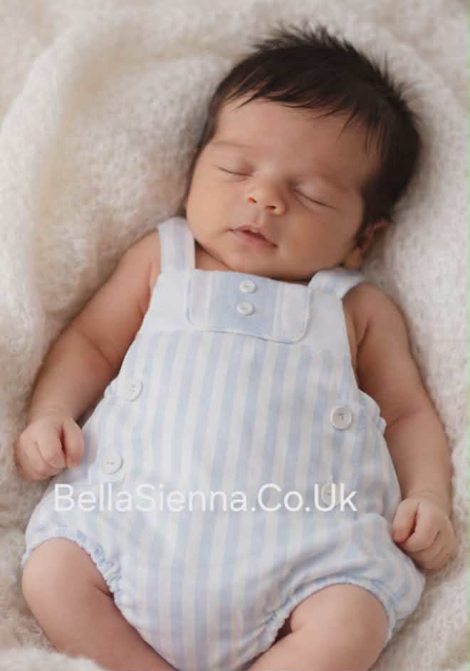 Yoedu Boys Blue & White Stripe Romper - 0807