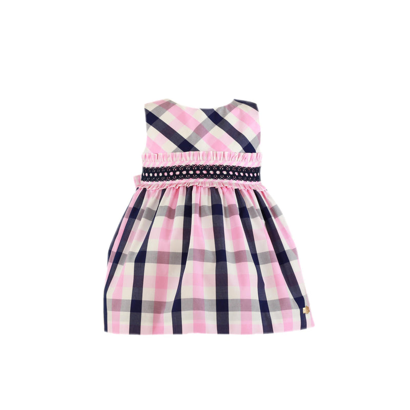 Miranda Pink & Navy Dress With Bow Back - 620 V