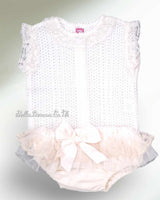 Nini Baby Girls Fine Knit Summer Set With Lace