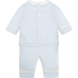 Emile et Rose Baby Blue Three Piece Teddy Bear Knitted Baby Set With Matching Hat - Kipling