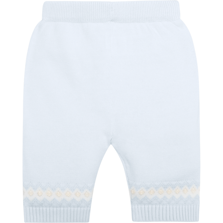 Emile et Rose Baby Blue Three Piece Teddy Bear Knitted Baby Set With Matching Hat - Kipling