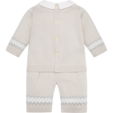 Emile et Rose Beige Three Piece Teddy Bear Knitted Baby Set With Matching Hat - Kipling
