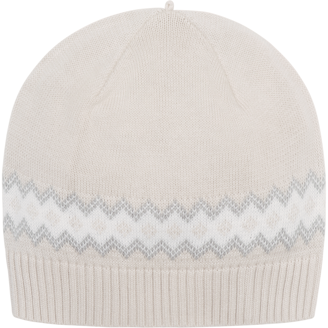 Emile et Rose Beige Three Piece Teddy Bear Knitted Baby Set With Matching Hat - Kipling