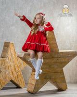 Abuela Tata Red & Cream Dress - 2599397