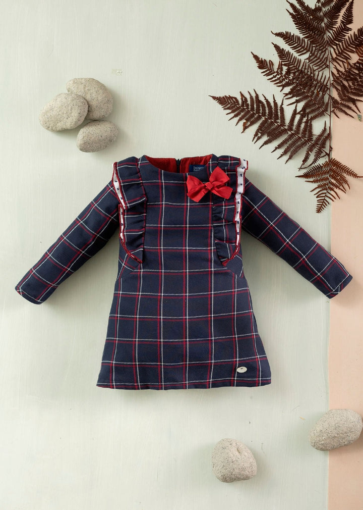 Basmarti Navy & Dark Red Dress - 23552