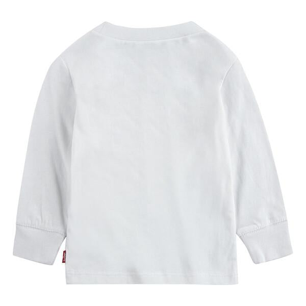 Levi's Kids White/Red Long Sleeved T-shirt & Dungaree Set