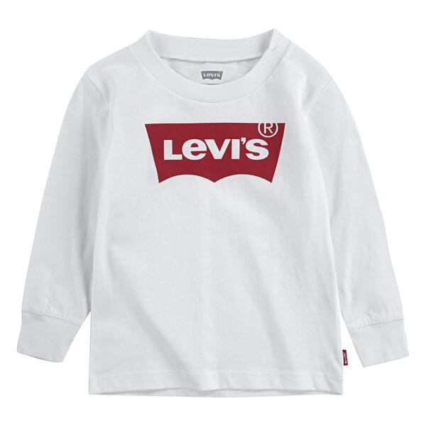 Levi's Kids White/Red Long Sleeved T-shirt & Dungaree Set