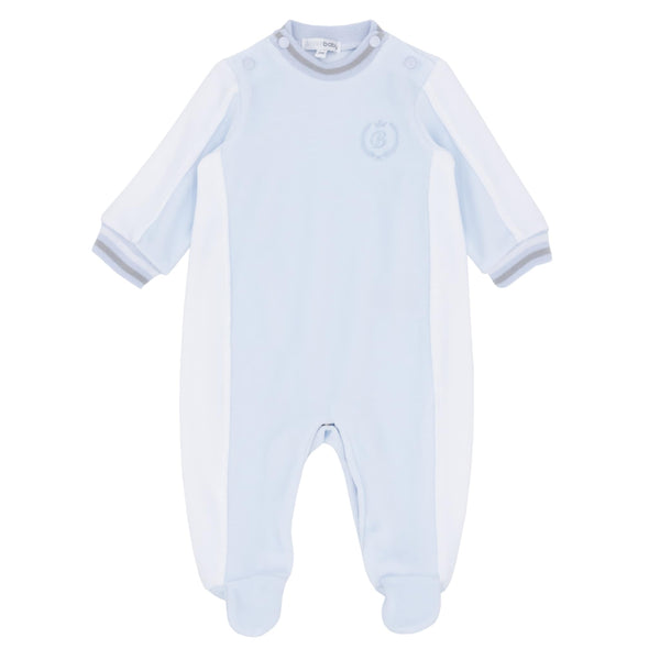 Blues Baby All In One Velour Sleepsuit Babygrow - BB2246