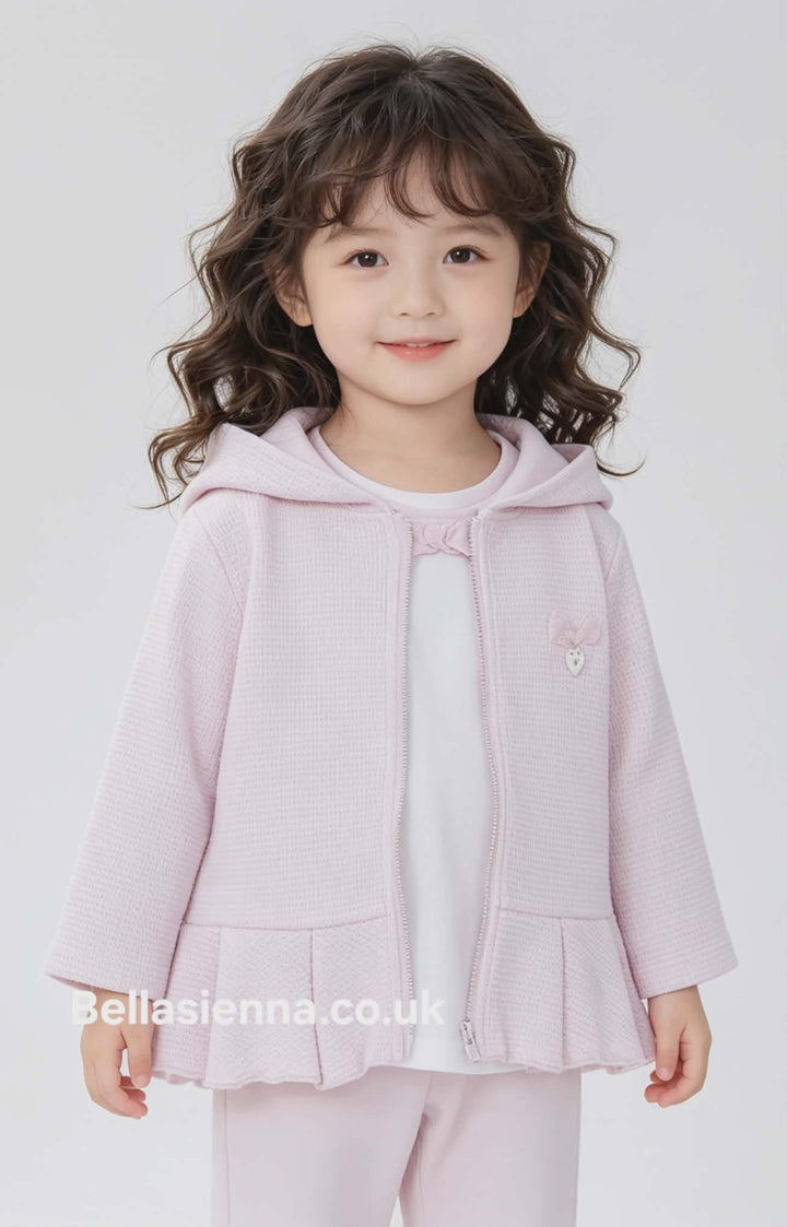 Blues Baby Girls Pretty Pink Three Piece Set - Jacket, Leggings & Top - BB2204
