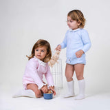 Calamaro Baby Girls Pink Jam Pants Set With Frill - 11007