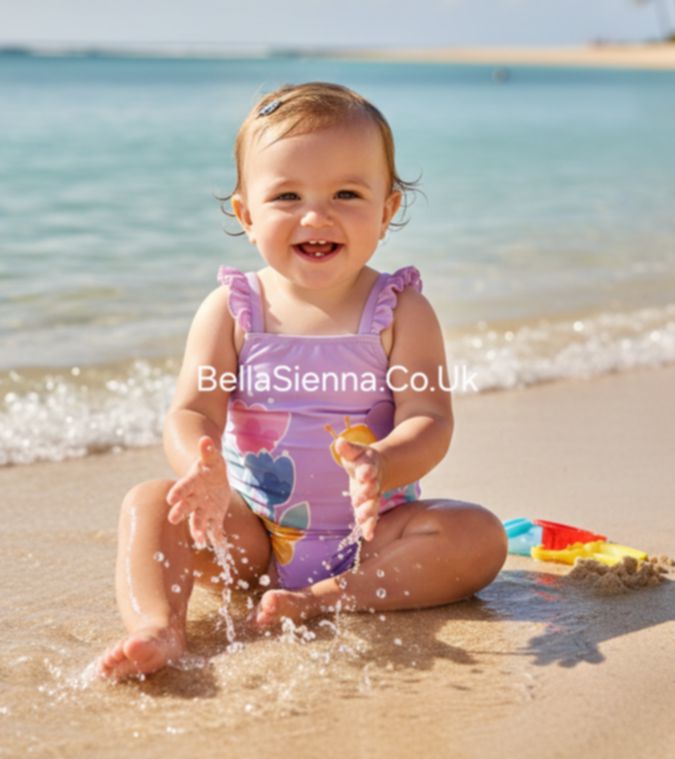 Mayoral Girls Lilac Swimming Costume - 1755 - Matching Dress Also Available
