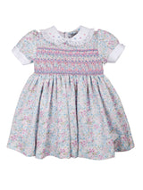 Naxos Hand Smocked Floral Print Dress - 7335