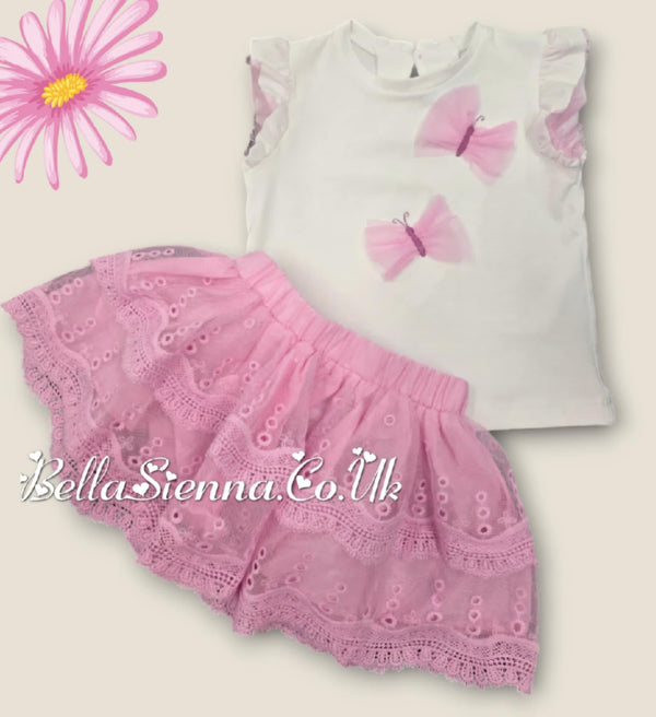 Mayoral Baby Tulle Skirt And Top Set - Mauve - 1929