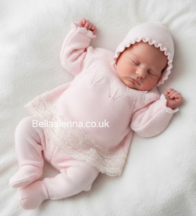 Mac Ilusion  Newborn Baby  Three Piece Outfit 7416 Pink