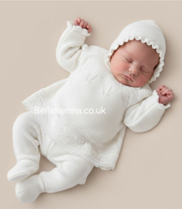 Mac Ilusion Baby  Newborn  Three Piece Outfit 7416 White (Blanco)