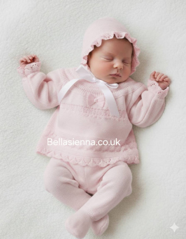 Mac ilusion Baby Knitted Outfit 7417 Pink