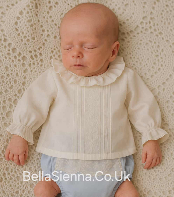 Dolce Petit Ivory & Blue Top & Jam pants Set - 2000 23