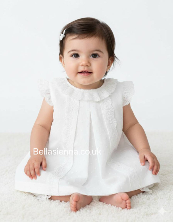 Mac ilusion Baby Girls Dress Set 7755 Cream