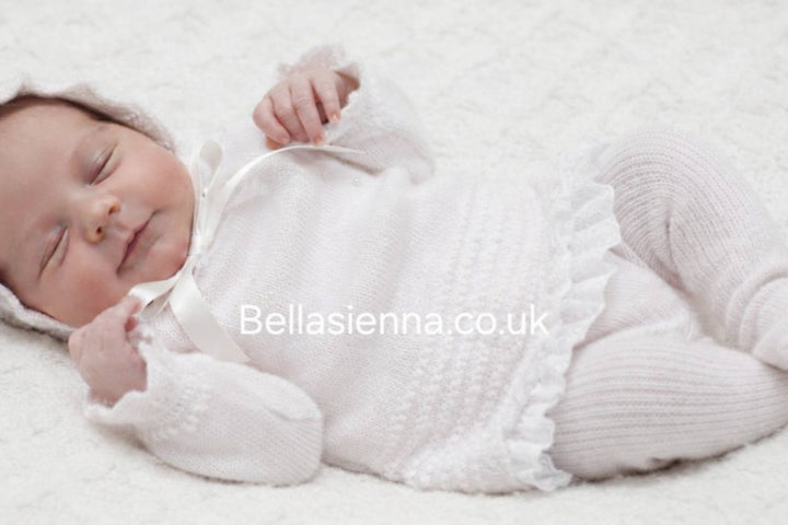Mac ilusion Newborn Baby 3 Piece Set - 7814 White