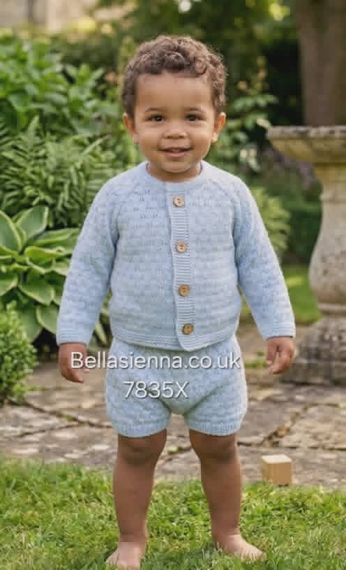 Mac ilusion Boys Blue Two Piece Knitted Set - Nube - 7835X