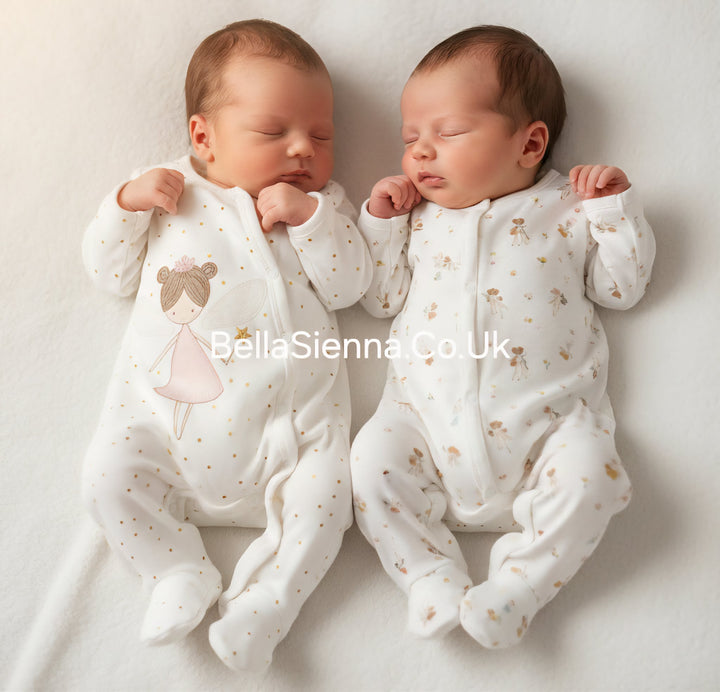 Mayoral Baby Girls Pack Of Two Pretty Fairy Babygrows, All In One, Sleepsuit - 2703