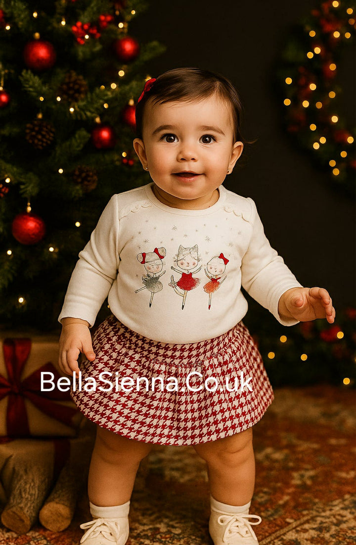 Mayoral Houndstooth print skirt Set