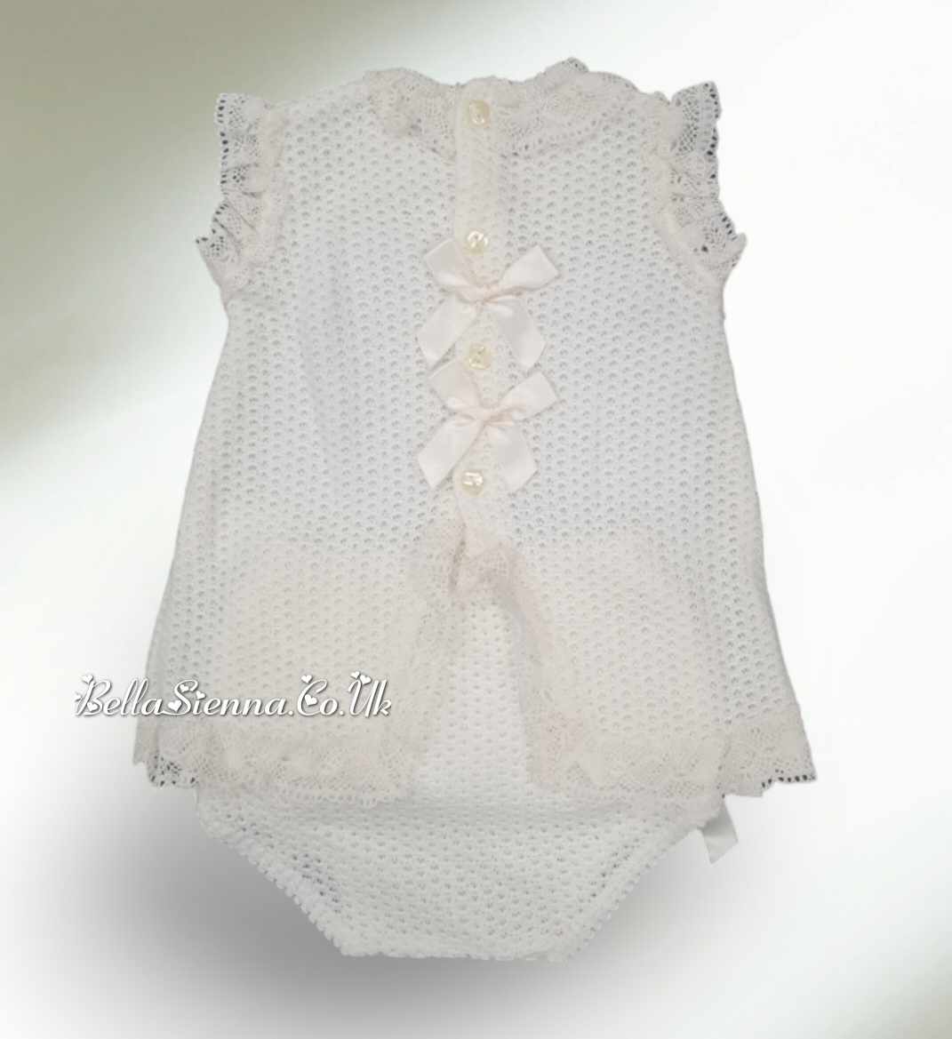 Nini Baby Girls Fine Ivory Summer Set