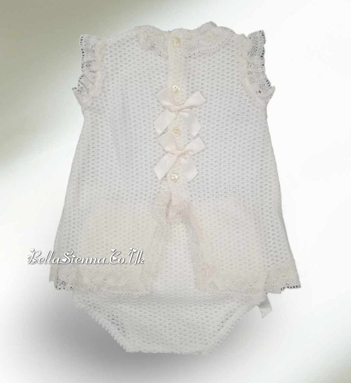 Nini Baby Girls Fine Ivory Summer Set