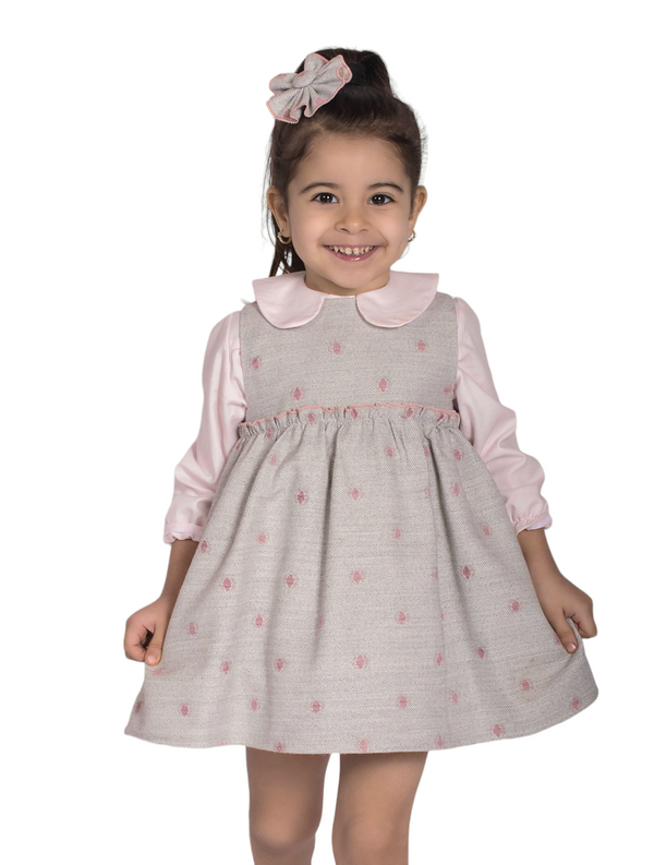 Lor Miral Girls Blouse & Pinafore Dress - 421011 & 42415