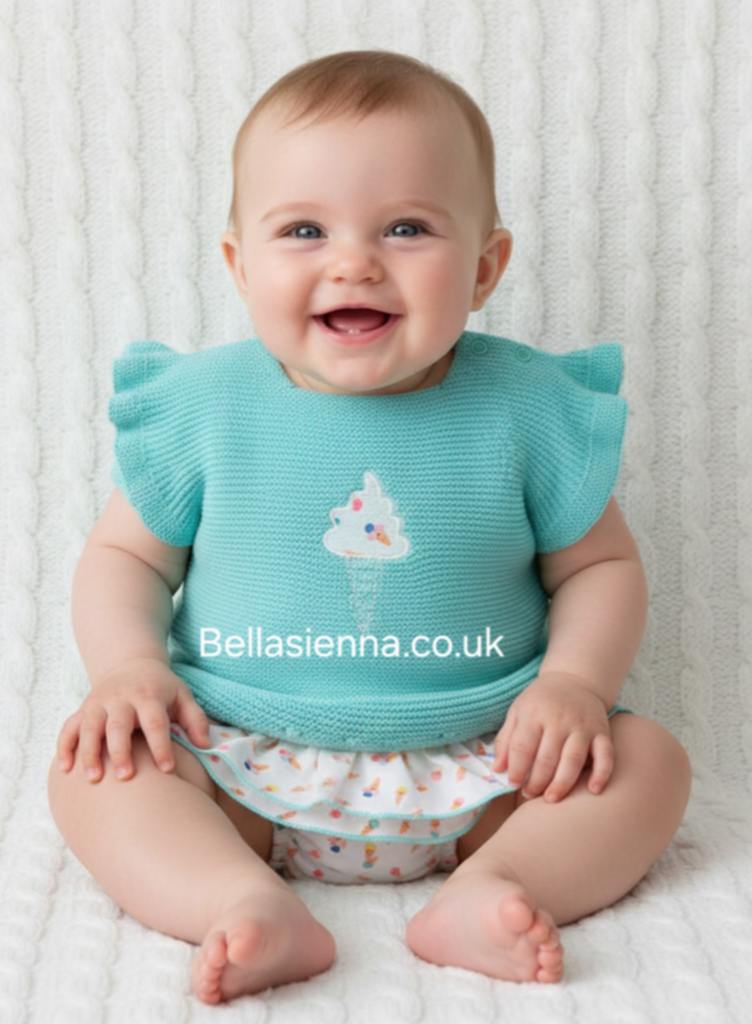 Mac Ilusion Cute Ice Cream Print Two Piece Outfit - 8428