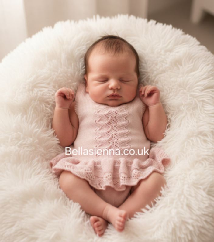 Mac ilusion Dusky Pink Knitted Frill Romper - 8449