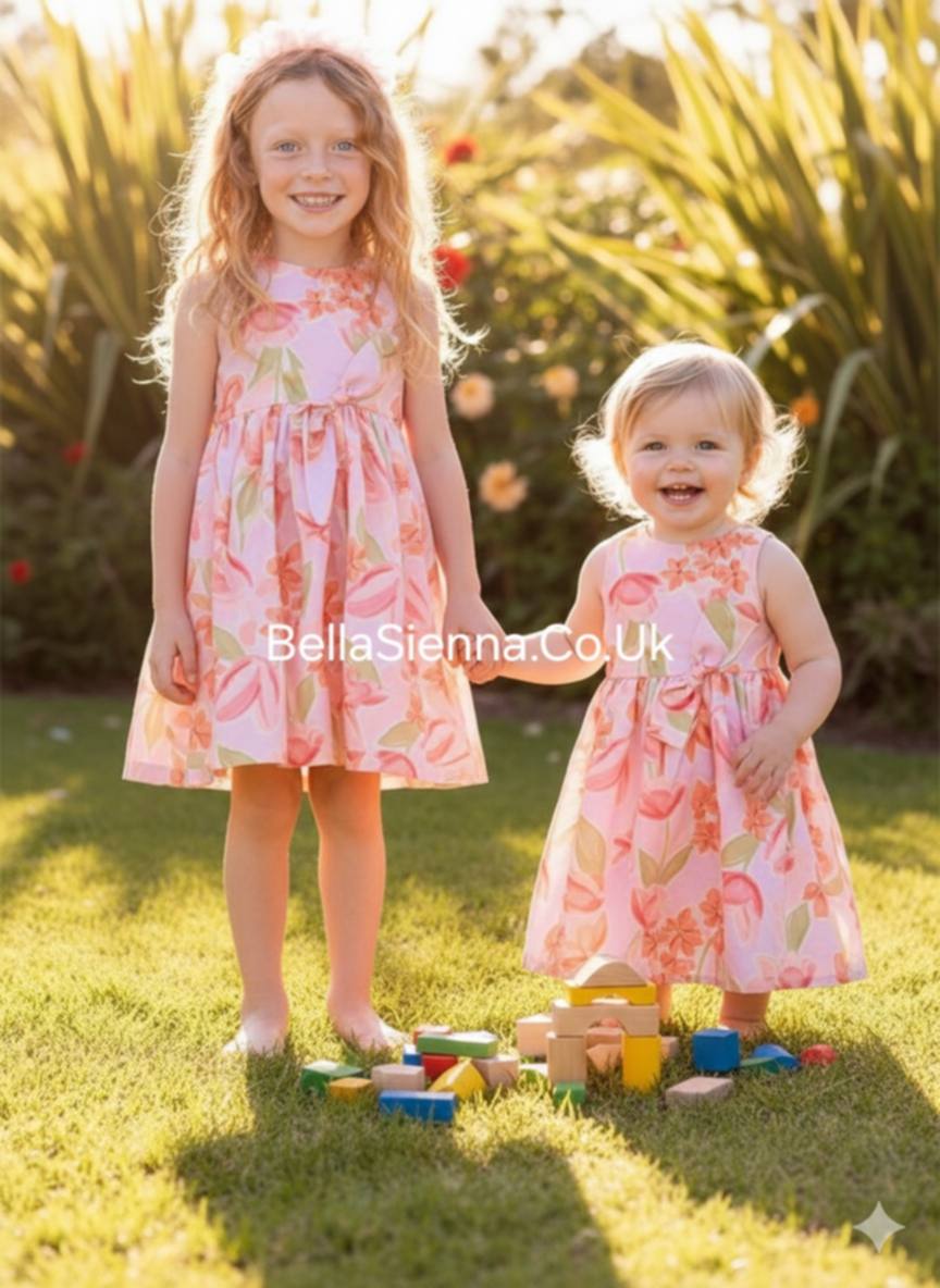 Mayoral Girls Pretty Multicoloured Floral Dress - 3913