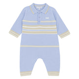 Blues Baby Boys Blue & Beige Knitted Blanket - Shawl - BB2131