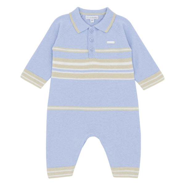 Blues Baby Boys Blue & Beige Knitted Blanket - Shawl - BB2131